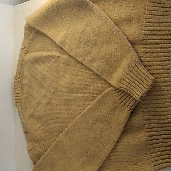 Ballymoor men's camel Shetland wool sweater size Large - Picture 5 of 7